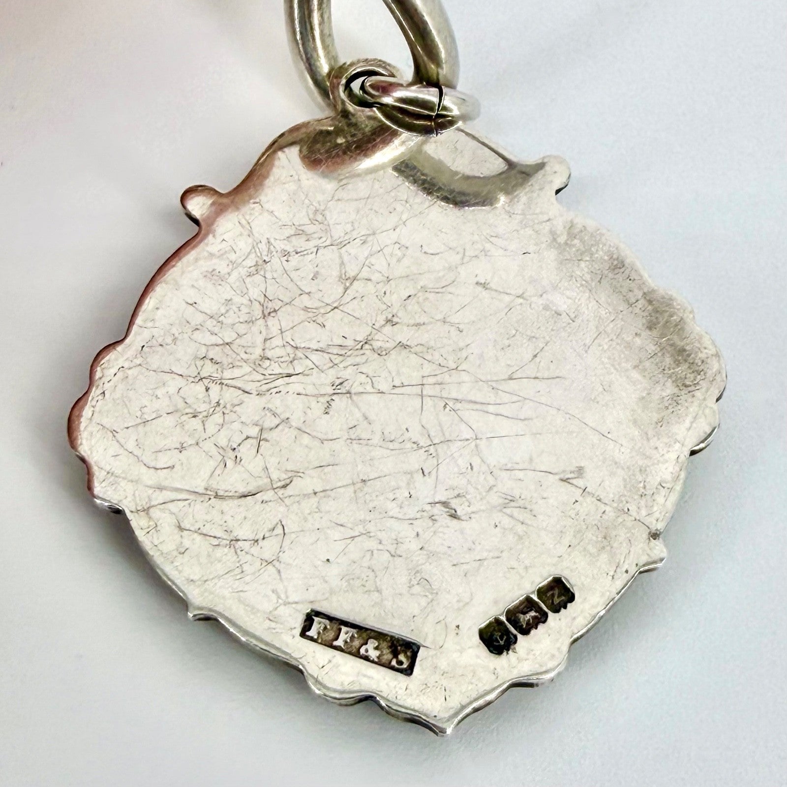 Antique Silver Albert Chain with T-Bar & Medallion – 1900 & 1924