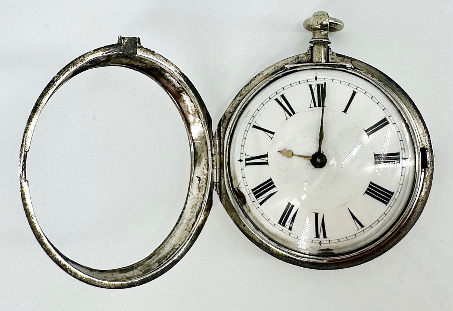 Antique Silver Pair-Cased Verge Fusee Pocket Watch – Charles Percy, London, 1801