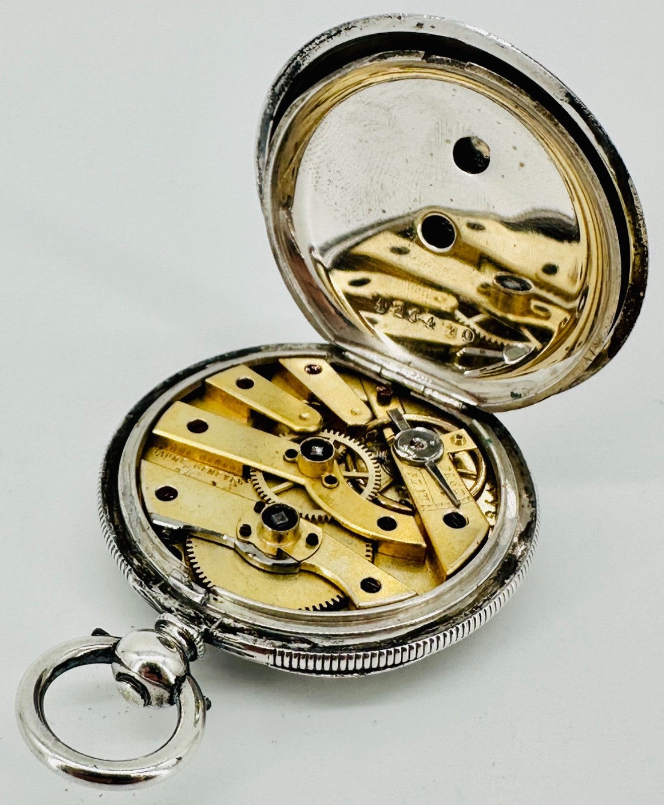 Antique Baume Genève Silver Pocket Watch, Matching Serials, Marked CB, c.1860-80