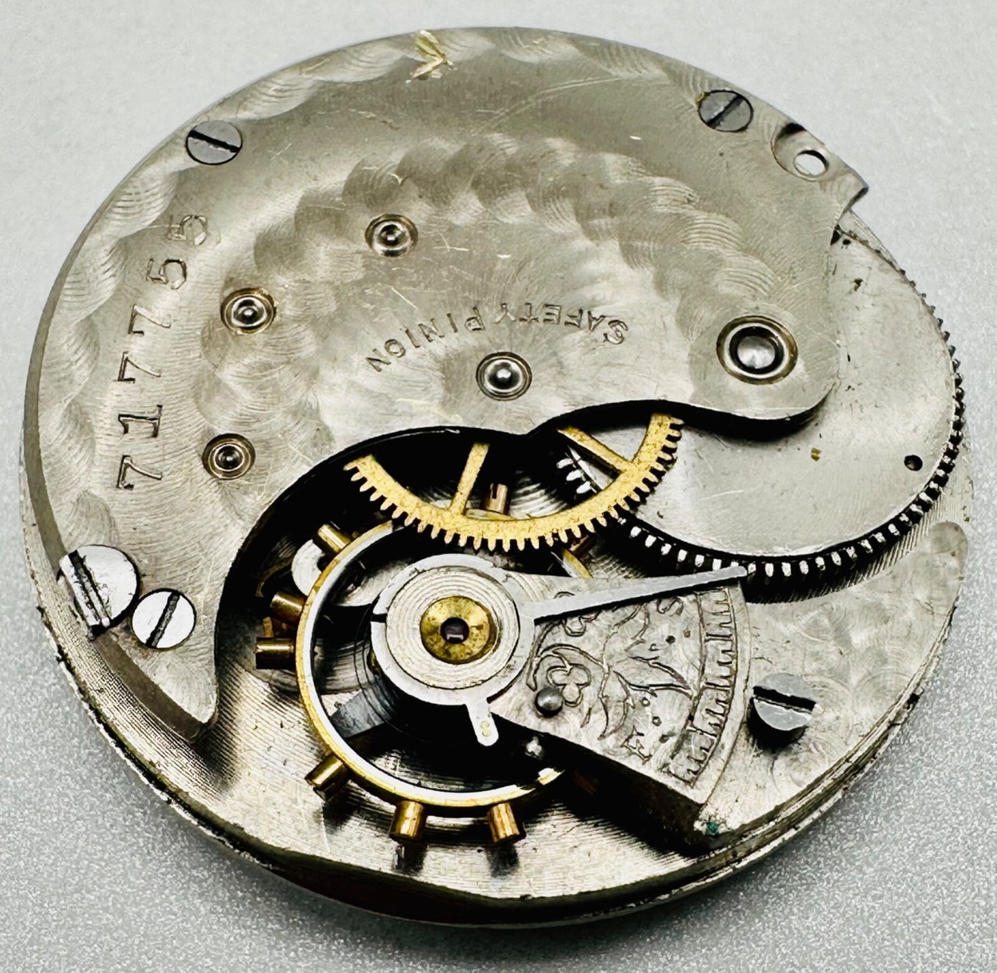 Antique Trenton Watch Co. Pocket Watch Movement - Spares or Repair, c.1899