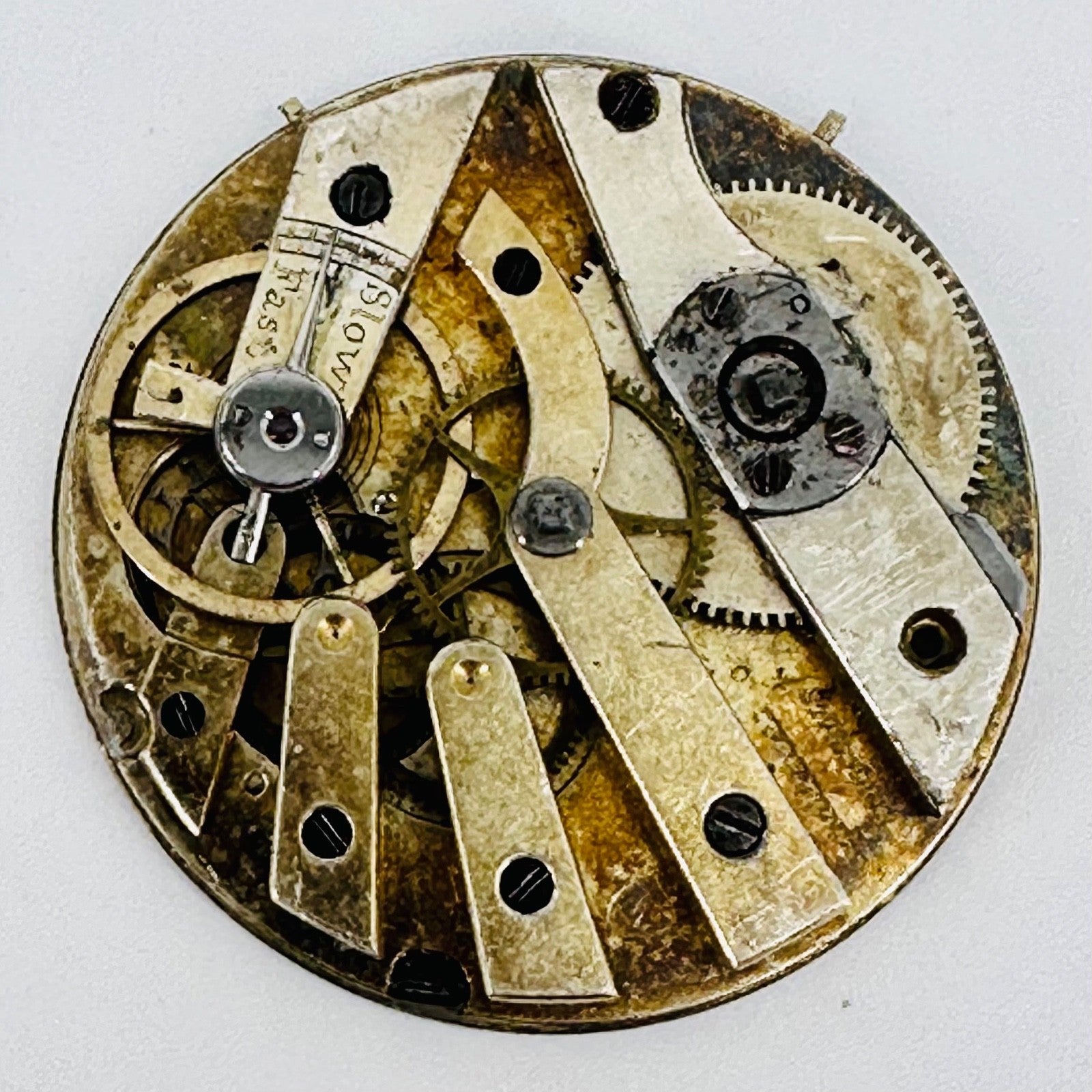 Antique Stauffer Pocket Watch Movement – Key Wound – Spares/Repair