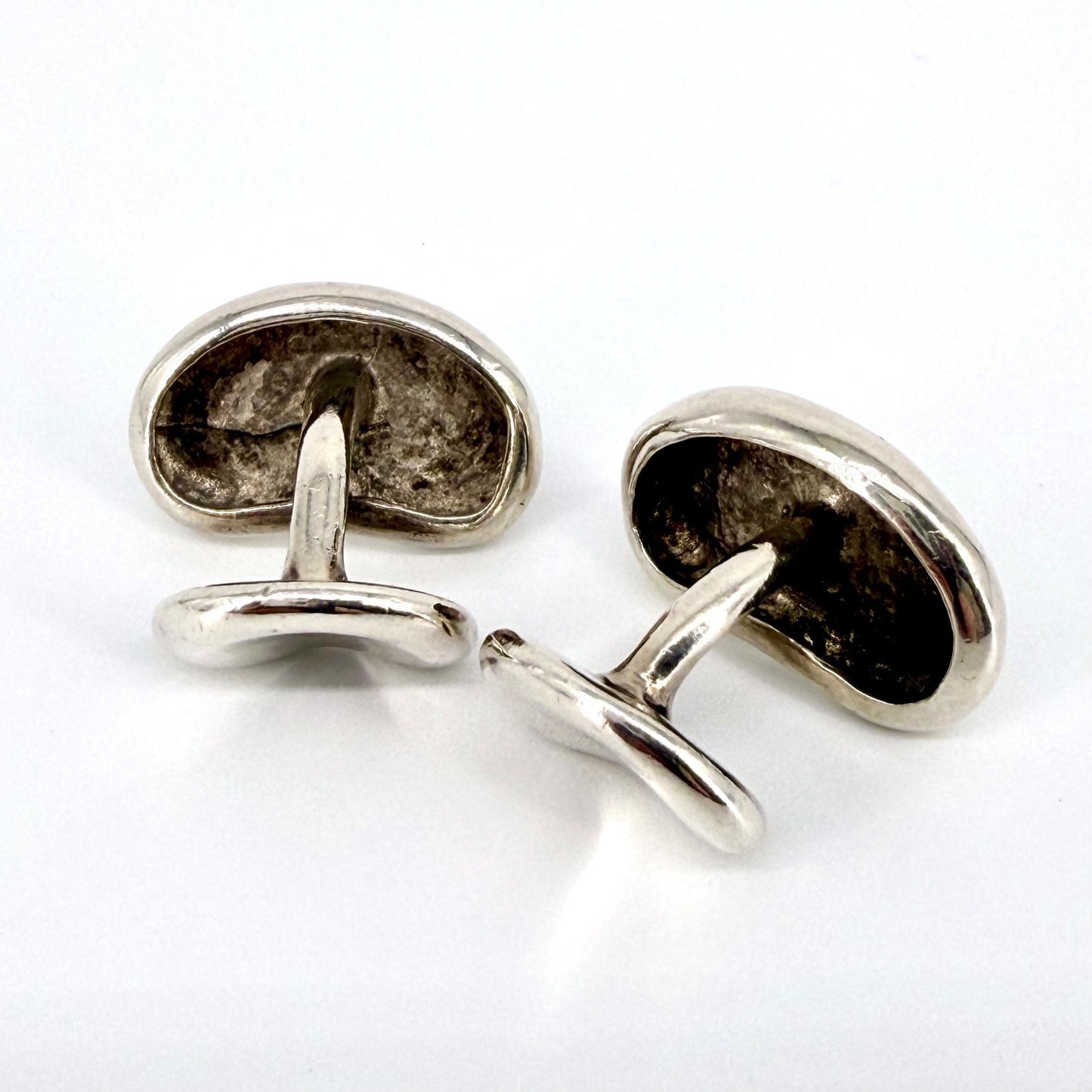 Vintage Tiffany Elsa Peretti Silver Bean Cufflinks – 925 Sterling