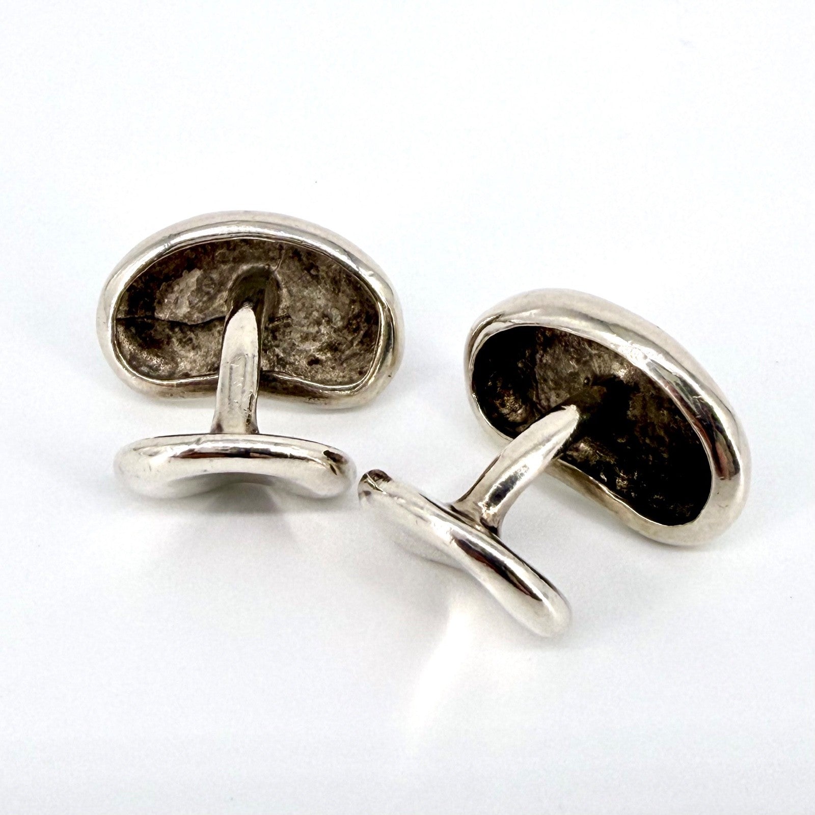 Vintage Tiffany Elsa Peretti Silver Bean Cufflinks – 925 Sterling