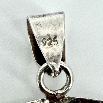 Sterling Silver Hammered Open Circle Pendant – 925 – Modern Design