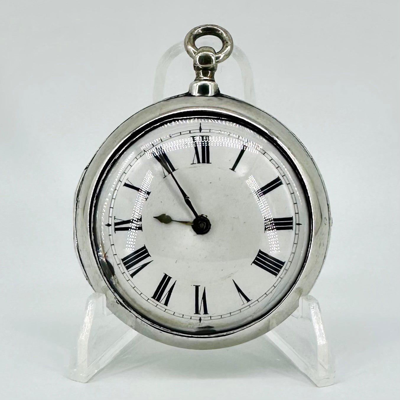 Antique Silver Pair-Cased Verge Fusee Pocket Watch – Charles Percy, London, 1801