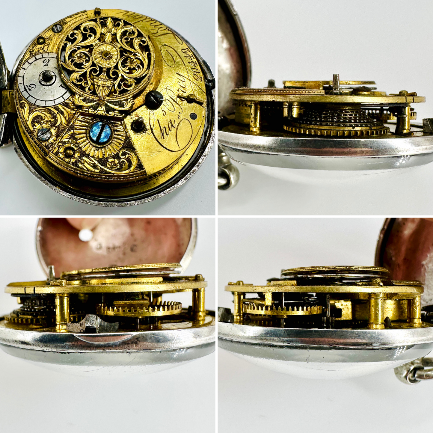 Antique Silver Pair-Cased Verge Fusee Pocket Watch – Charles Percy, London, 1801