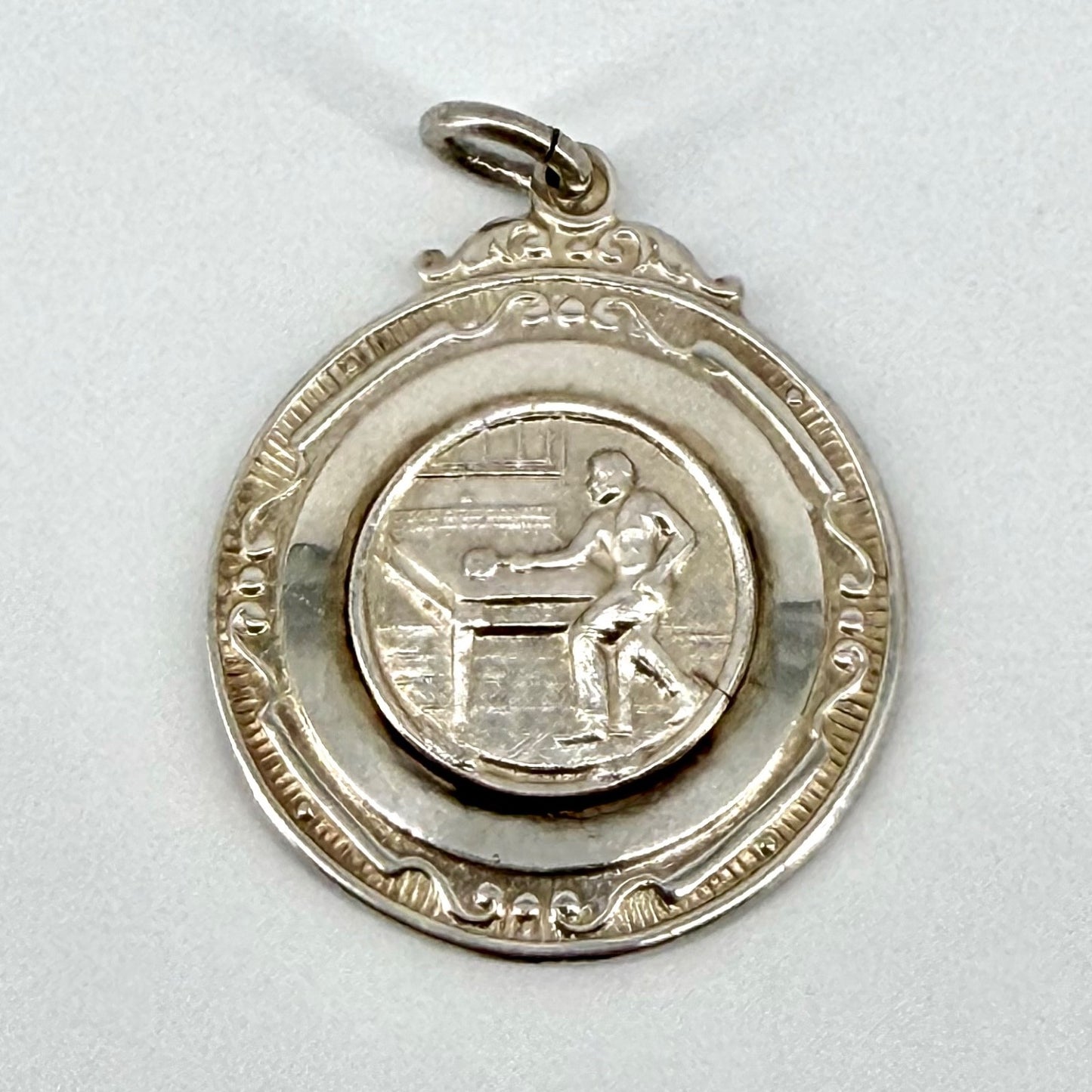 Vintage Silver Table Tennis Fob Medal – JT & Co – Mens Semi Finalist 1949/50
