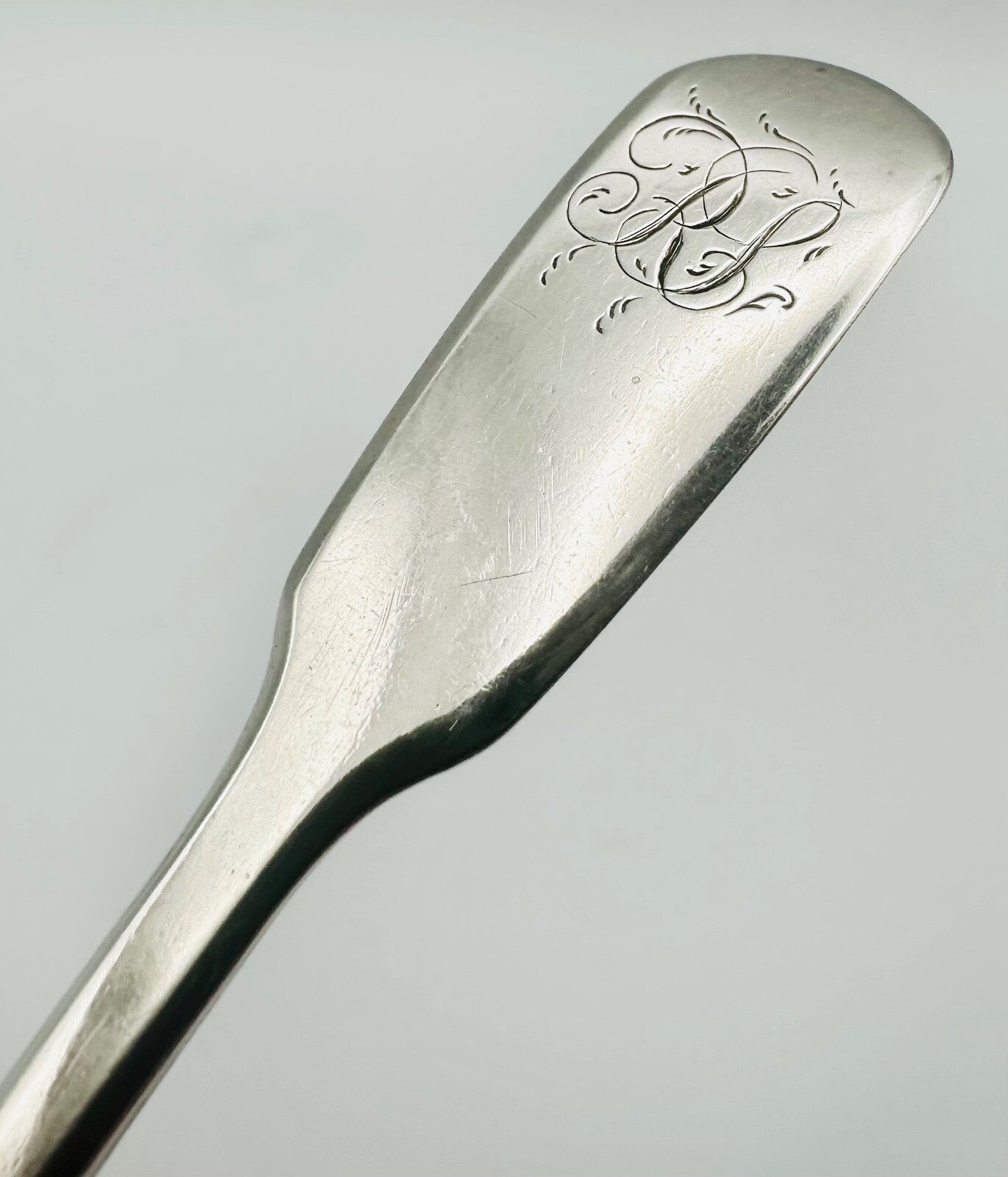 Antique Sterling Silver Mustard Spoon – London 1825, John Hawkins – 16.5g