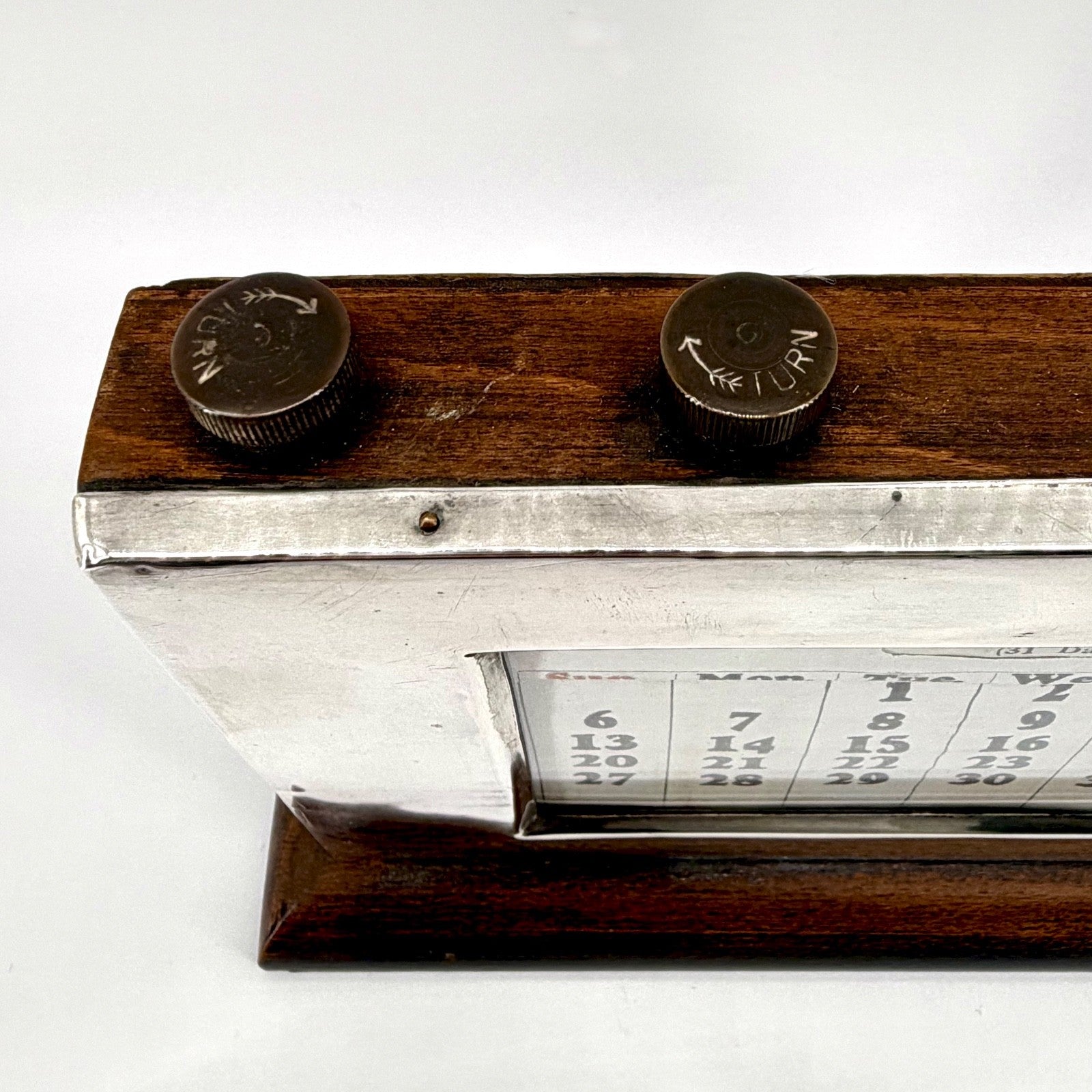 1939 Sterling Silver Desk Calendar – Birmingham – W.J. Myatt & Co