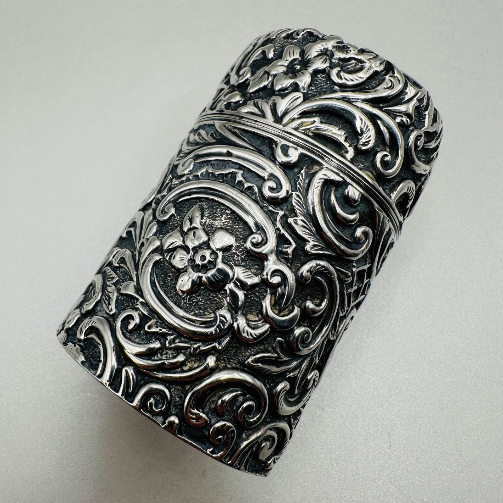 Antique Victorian Solid Silver Scent Perfume Bottle - Henry Matthews 1876