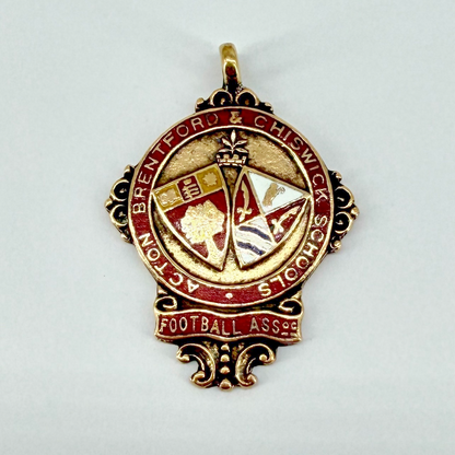 Vintage 1937/38 Brentford & Chiswick Schools Football Association Fob Medal