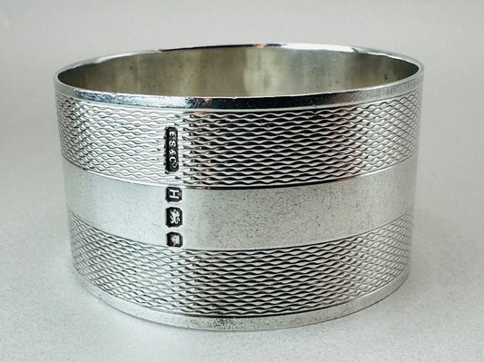 Vintage Sterling Silver Napkin Ring, London 1943 by E. Silver & Co