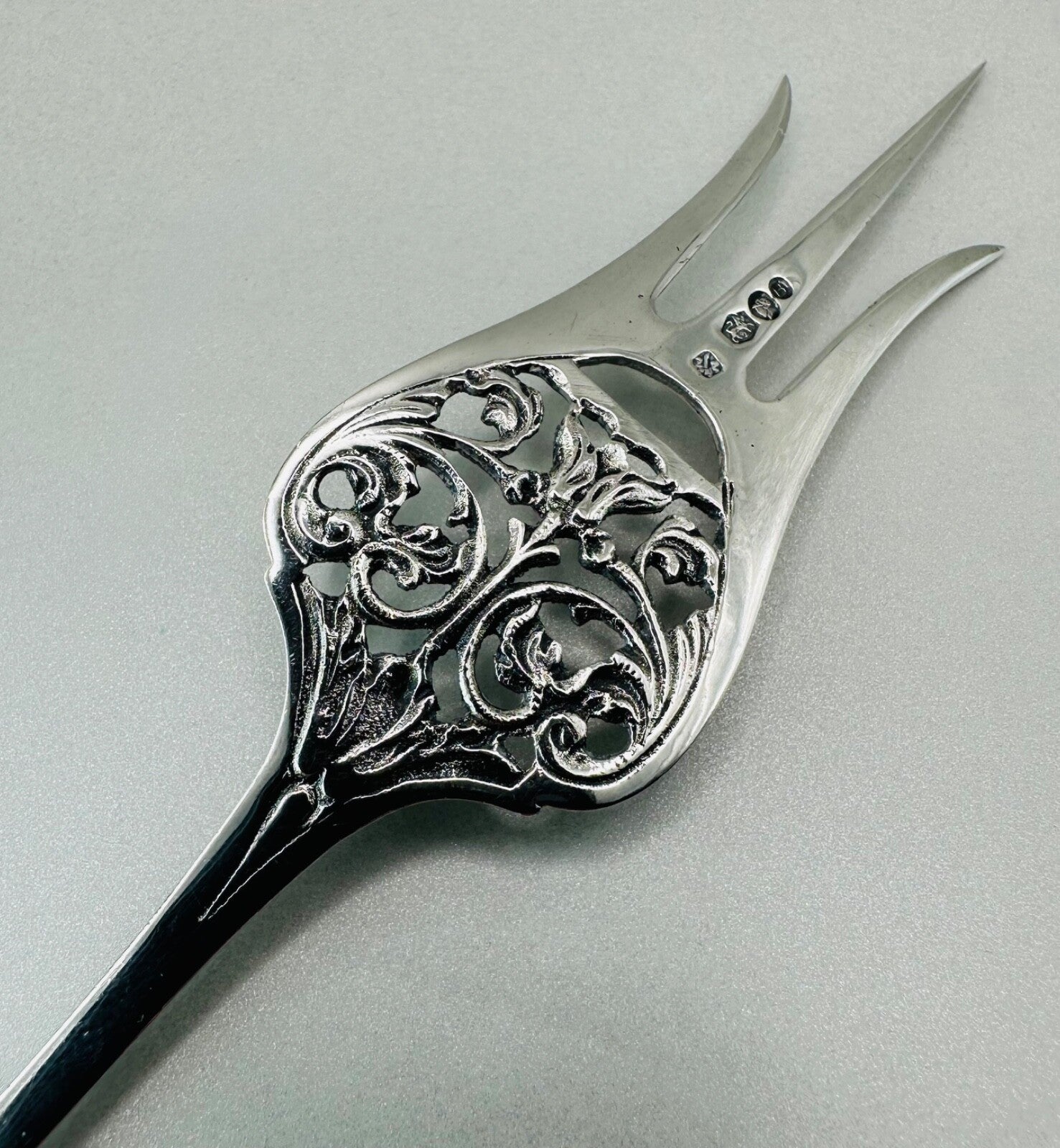 Antique Silver 3-Prong Fork Amsterdam Hallmark 1936 Zaandlandse Zilversmederije