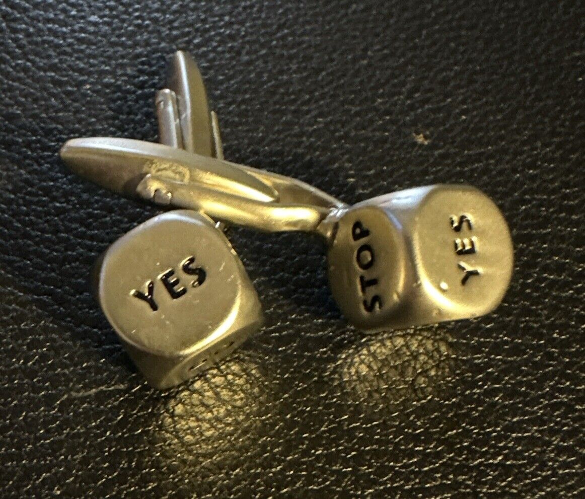 Yes No Go Stop Buy Sell Cufflinks