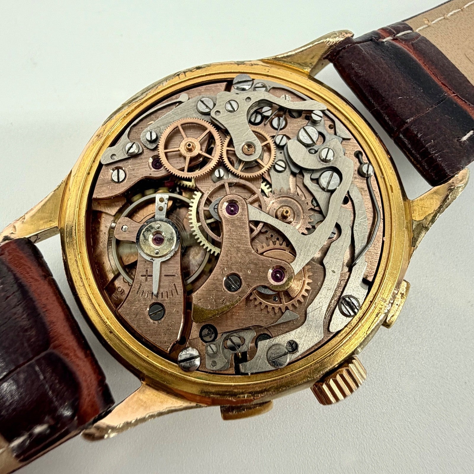 Vintage NIGA Swiss Chronograph Watch – Landeron 51 – Gold Plated – c.1940s–50s