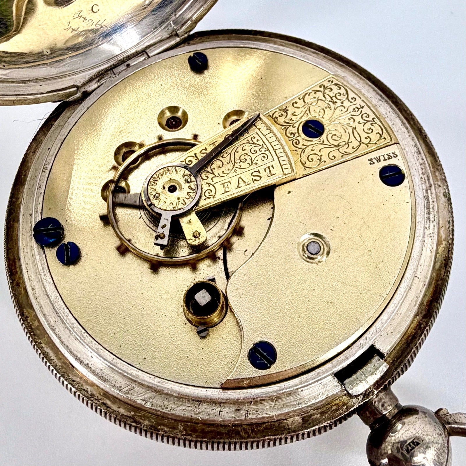 Antique Silver Pocket Watch - Birmingham 1900, Alfred Wigley – Working