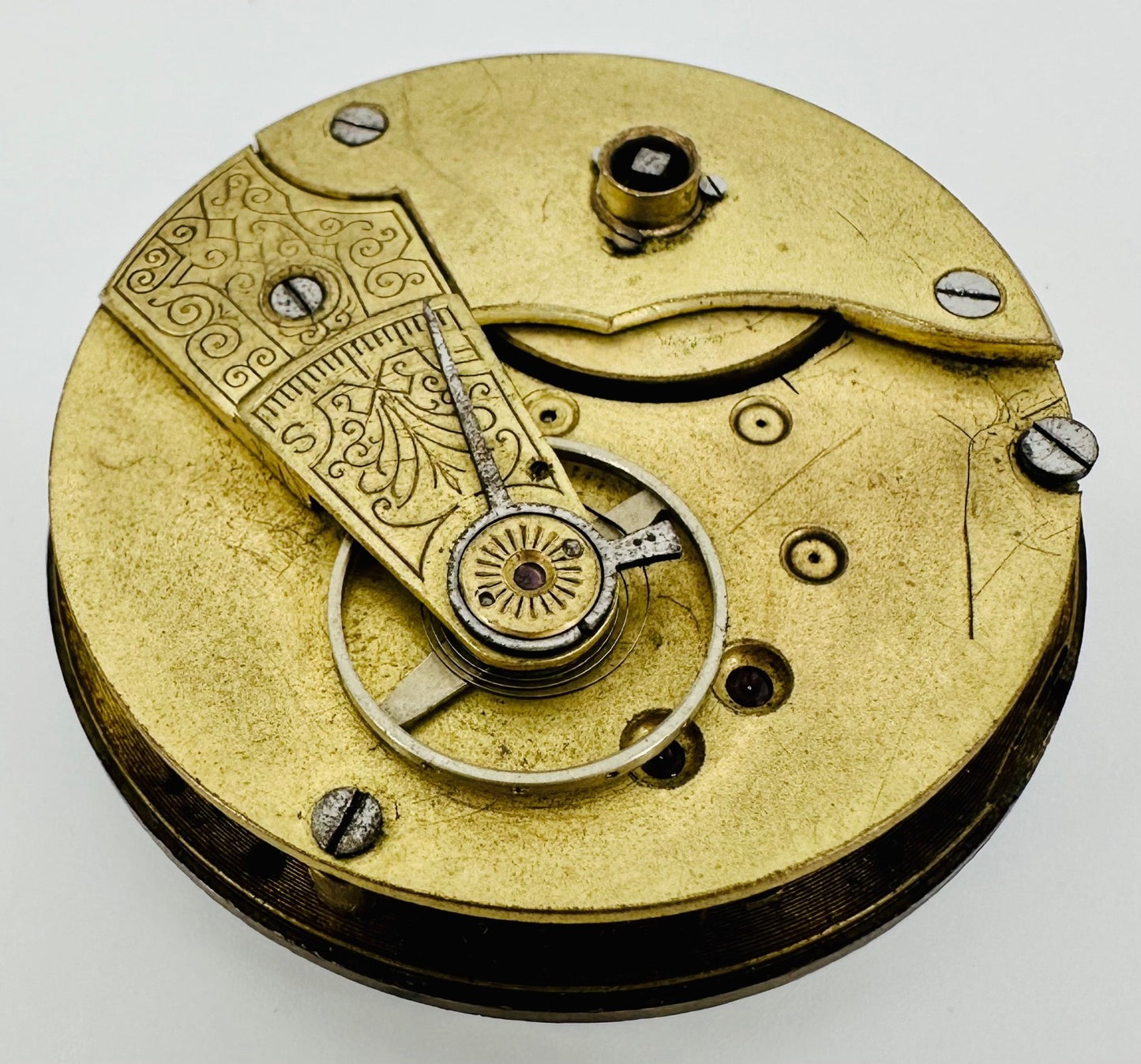Antique Swiss Pocket Watch Movement – Spares or Repair