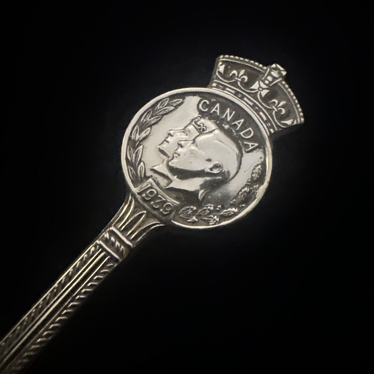 Antique King George VI Visits Canada 1939 Commemorative Spoon