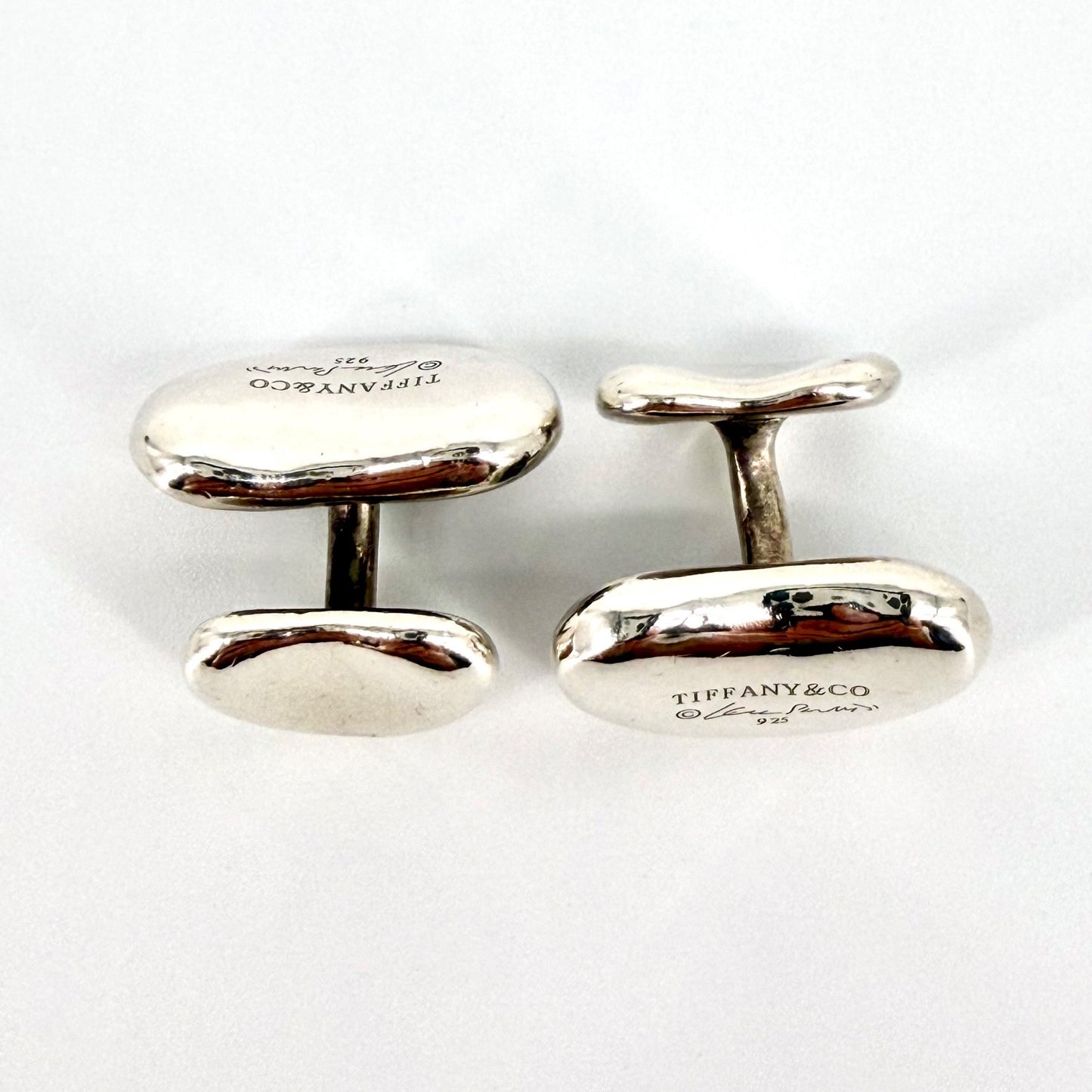 Vintage Tiffany Elsa Peretti Silver Bean Cufflinks – 925 Sterling