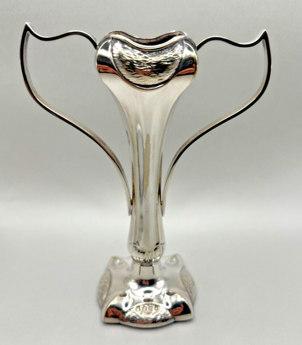 Pair of Antique Silver Plated Claw Vases - EPNS
