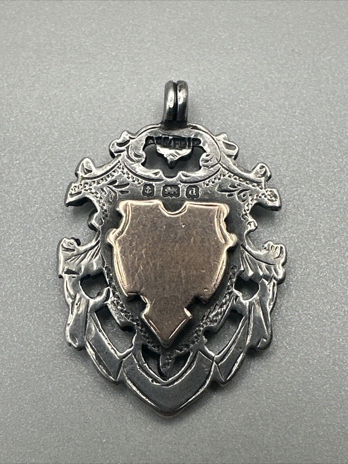 Antique Silver Fob Medal Pendant - Birmingham 1903