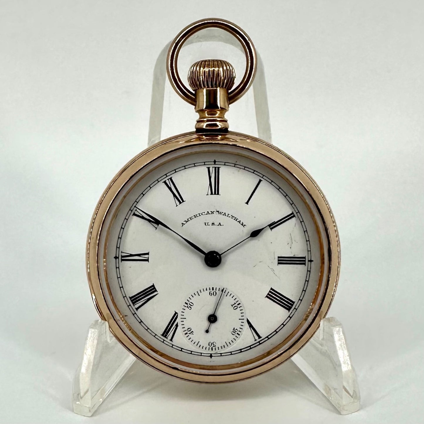 Antique Waltham Pocket Watch – 14ct Gold Plated Case – Working – c.1898