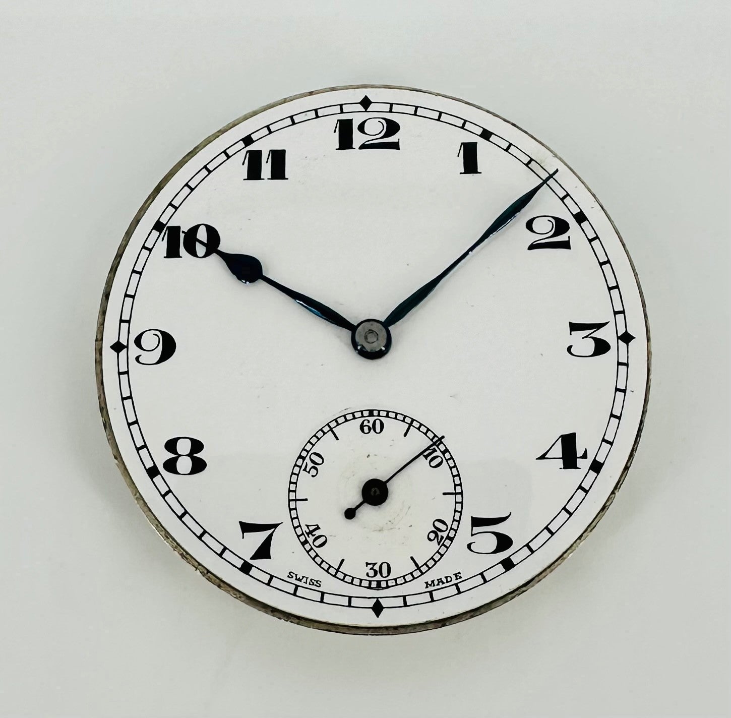 Antique “Herald” Swiss Pocket Watch Movement – 15 Jewels, 43mm – Working
