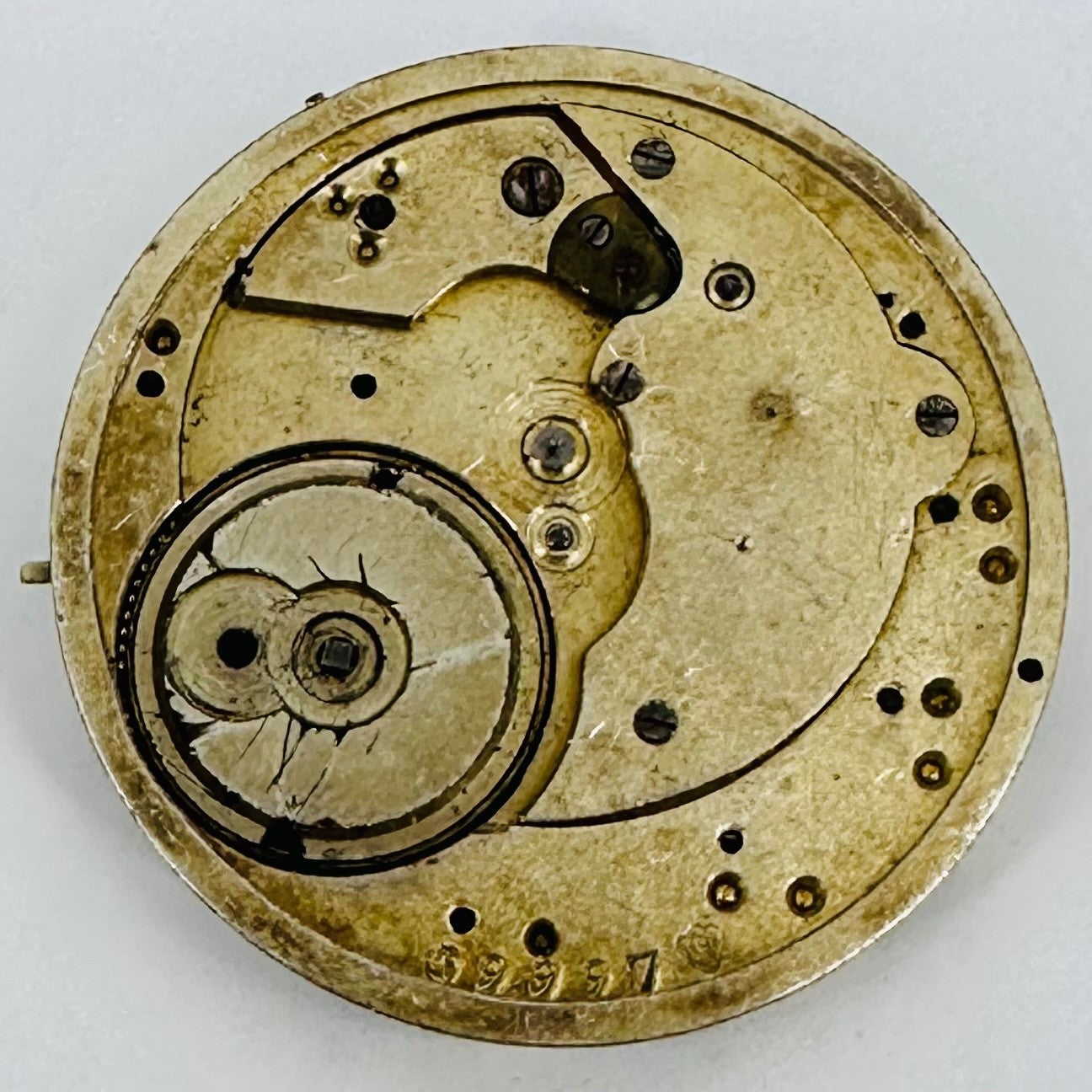 Antique Stauffer Pocket Watch Movement – Key Wound – Spares/Repair