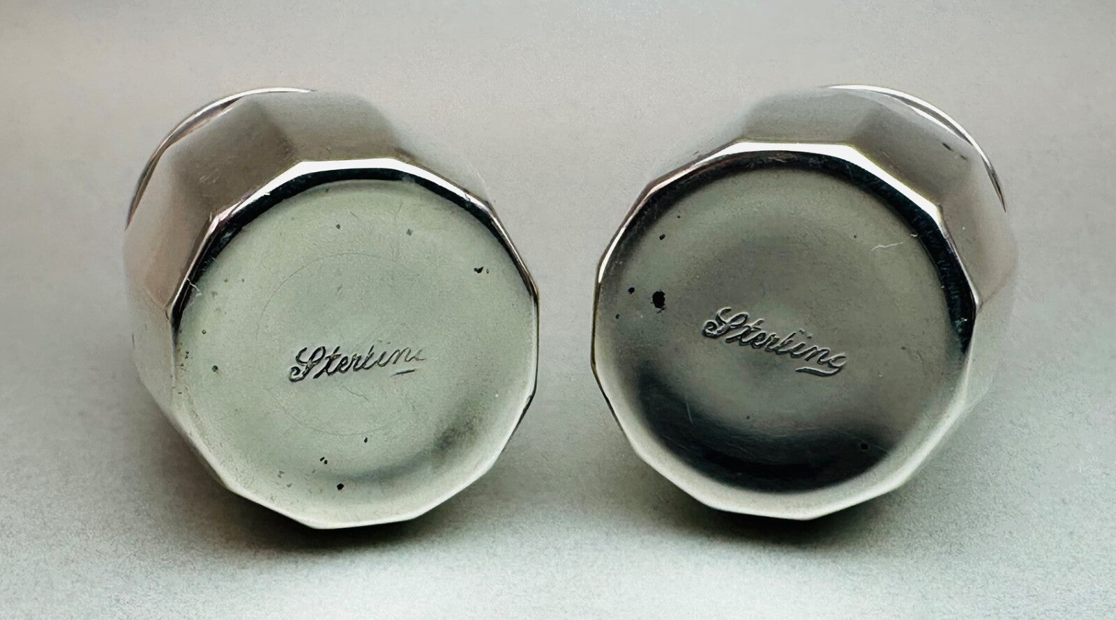 Vintage Sterling Silver Salt and Pepper Pots - Good Condition