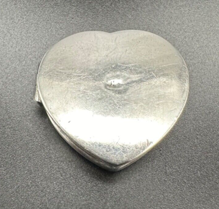 Vintage Silver 925 Small Heart Shaped Pill Box