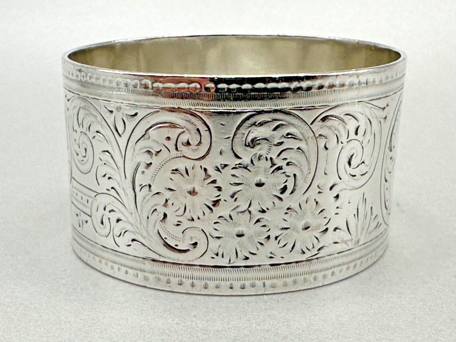 Antique Victorian Silver Napkin Ring – Atkin Brothers Sheffield 1890