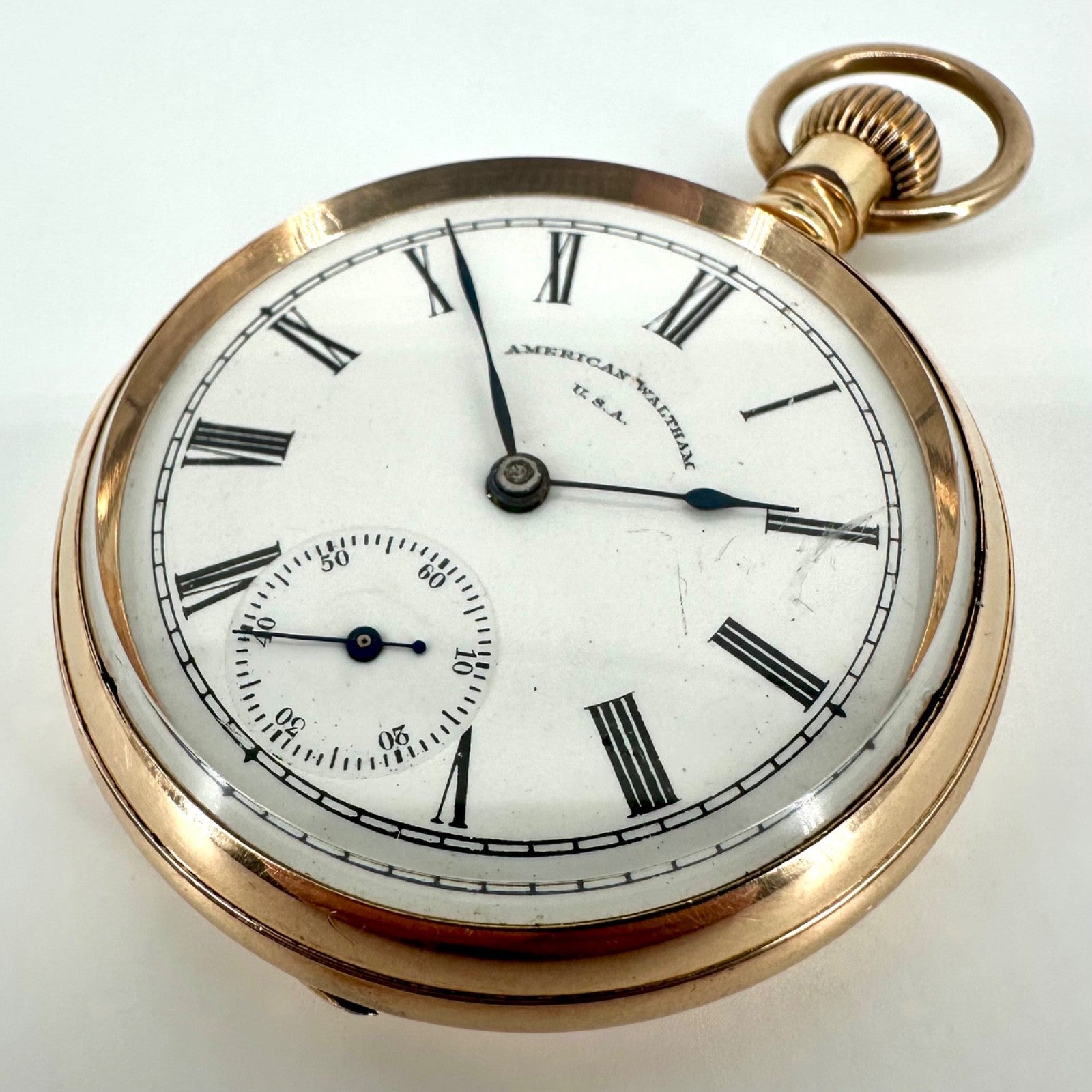 Antique Waltham Pocket Watch – 14ct Gold Plated Case – Working – c.1898