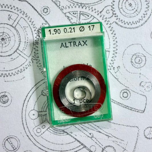 Vintage Altrax Mainspring No.318 – 1.90 mm × 0.21 mm × 17 mm – Unbreakable Swiss