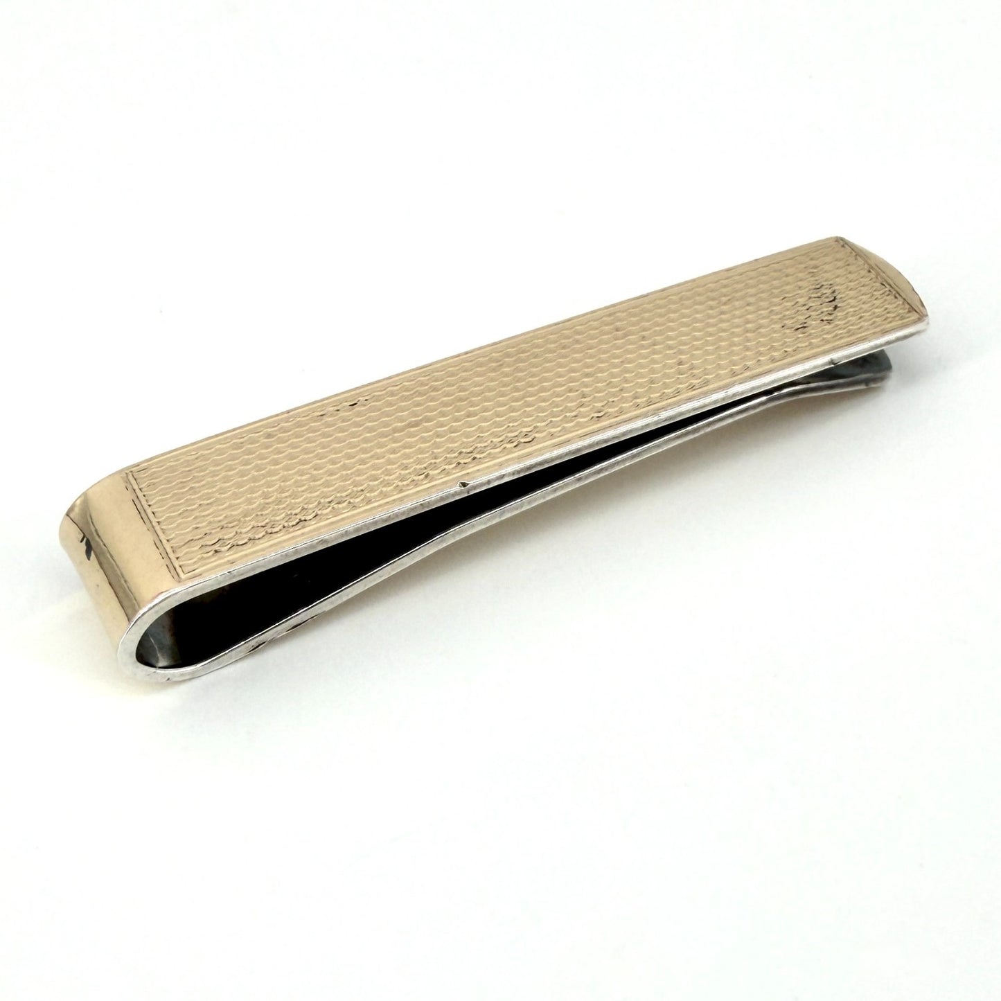 Vintage 9ct Gold on Sterling Silver Tie Clip