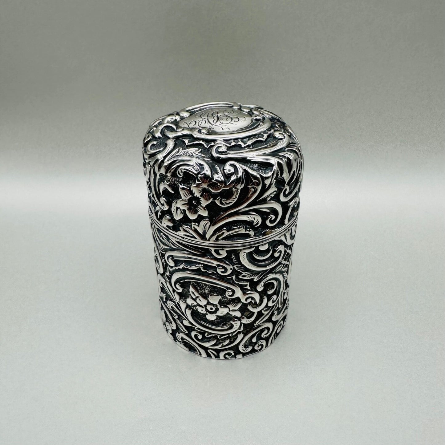 Antique Victorian Solid Silver Scent Perfume Bottle - Henry Matthews 1876