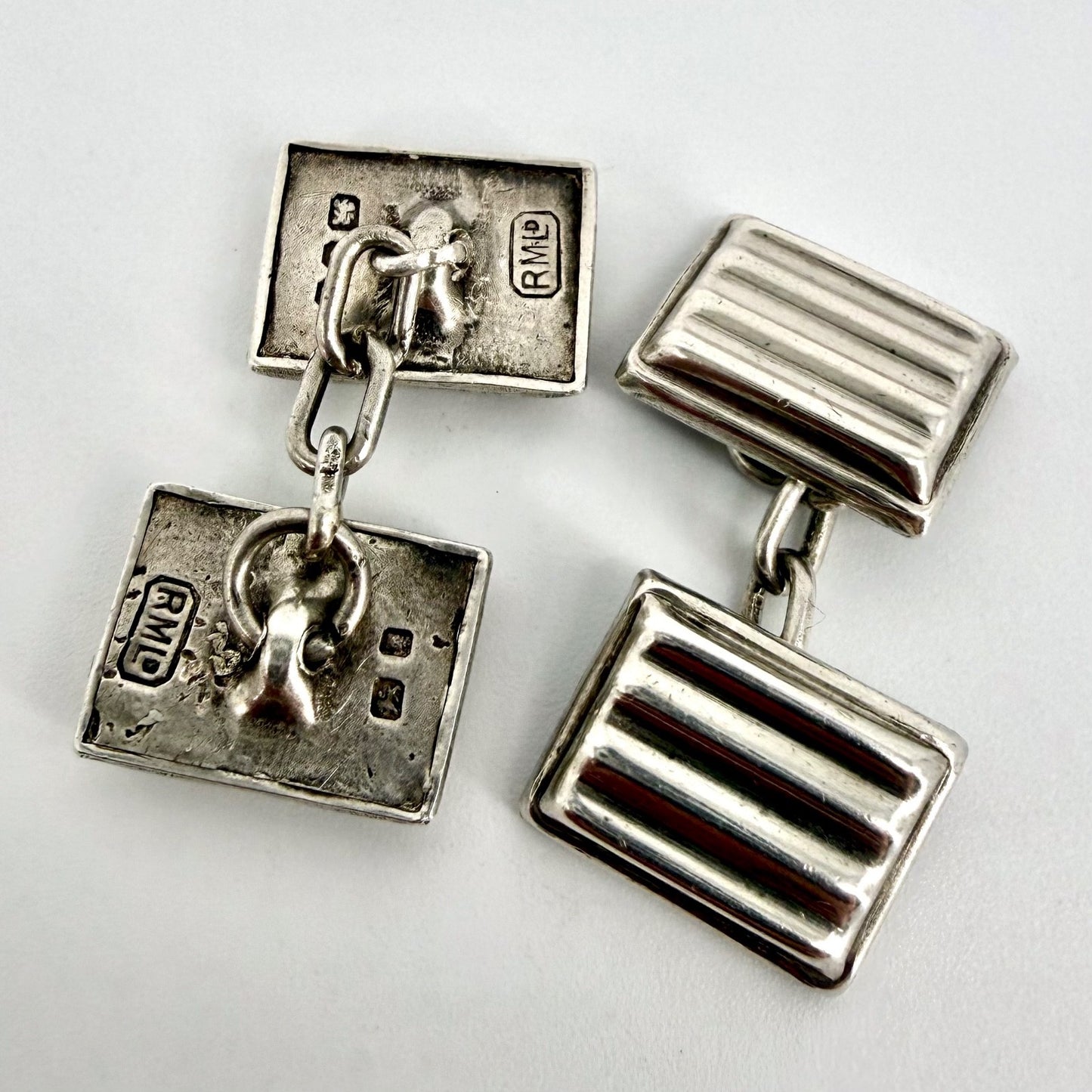 Vintage Solid Silver Cufflinks – Hallmarked London 1946 – RM Ltd