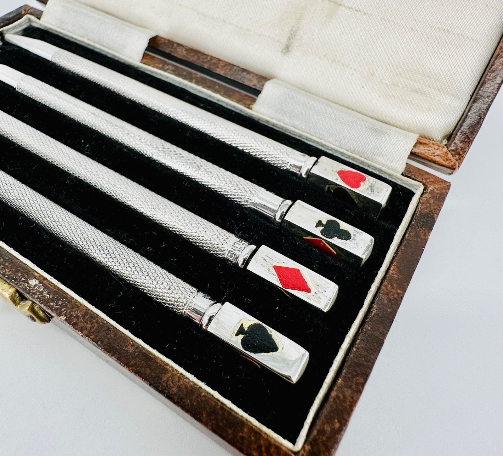 Antique Sterling Silver Bridge Pencils Set of 4 – Boxed