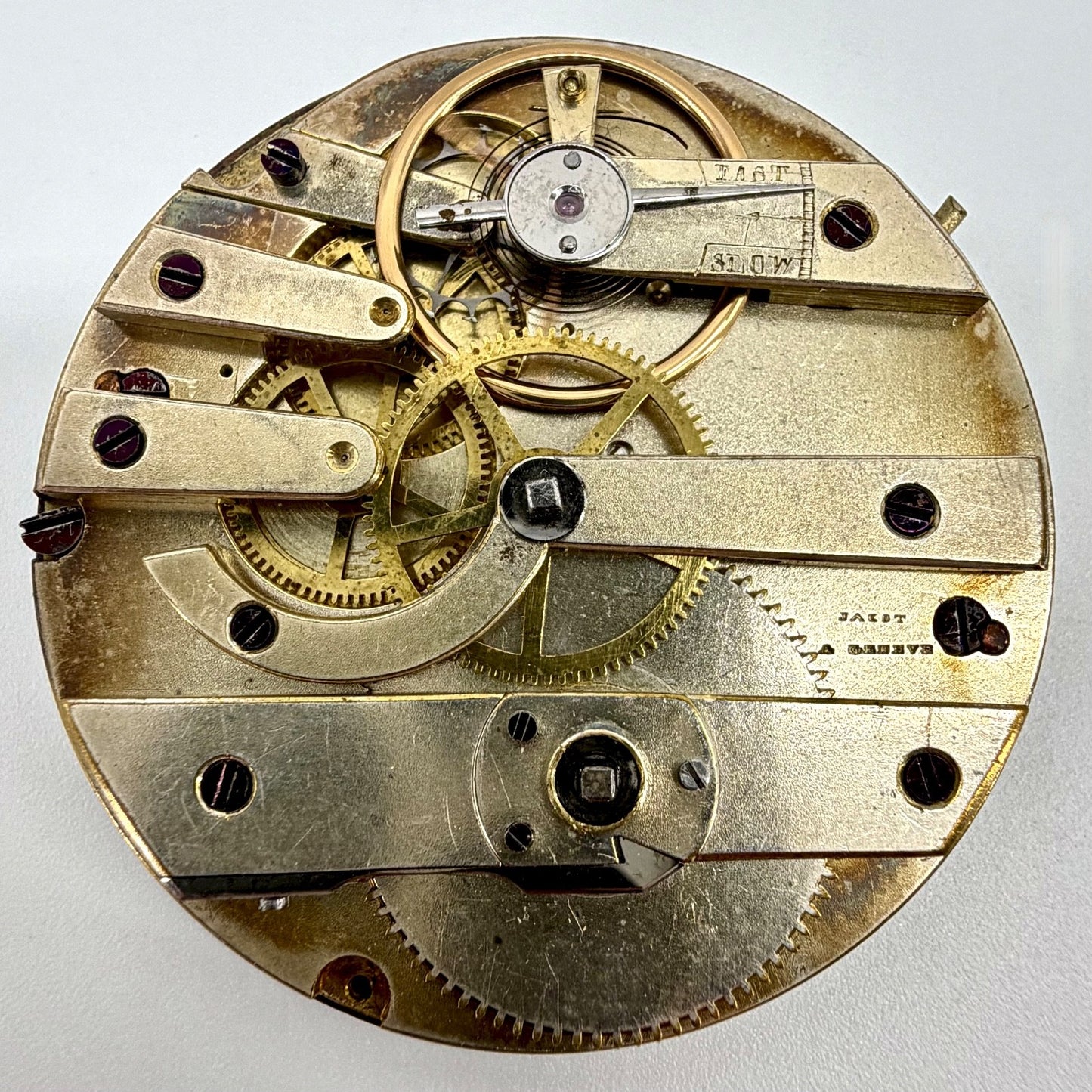Antique Jacot à Genève Pocket Watch Movement & Dial – Working – c.19th C
