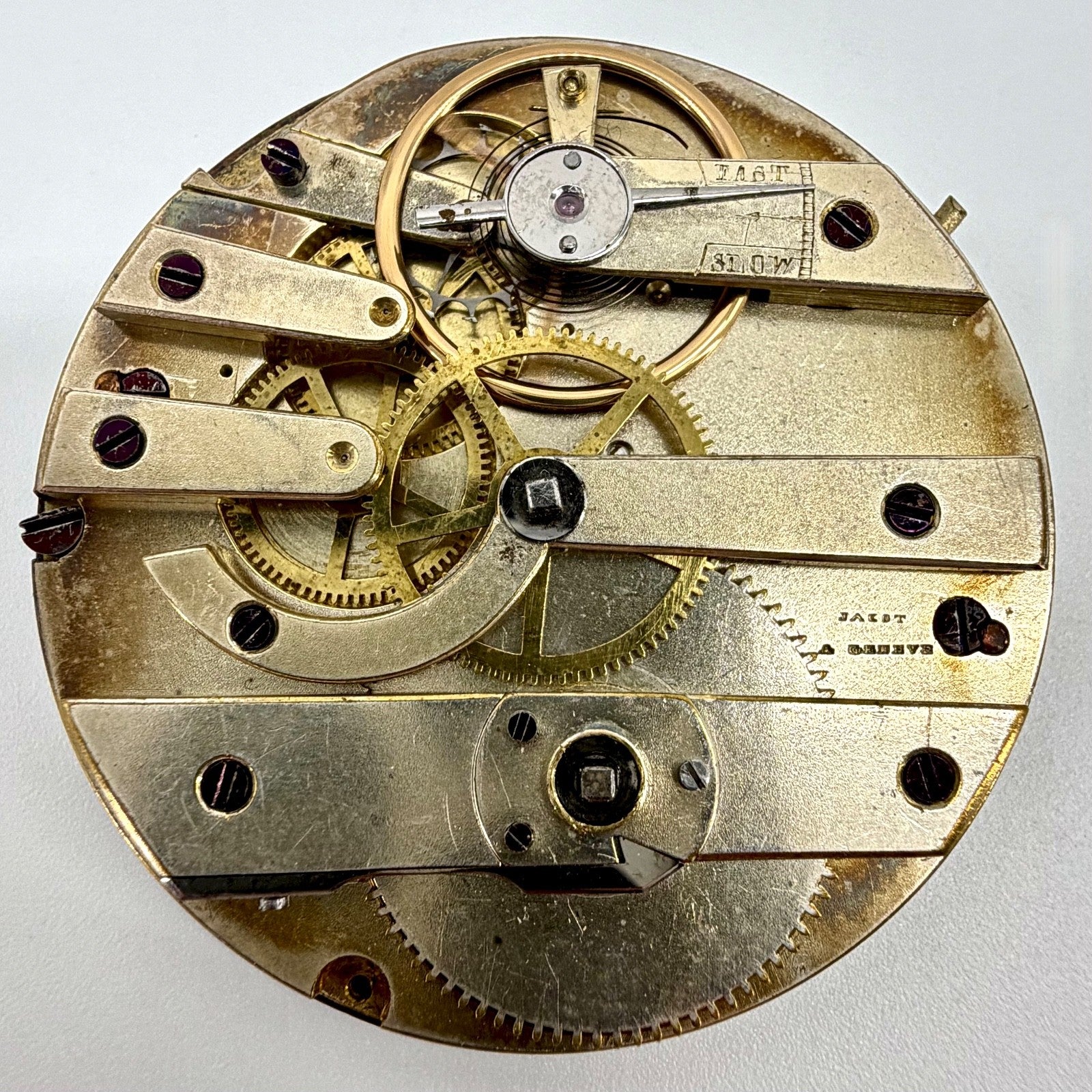 Antique Jacot à Genève Pocket Watch Movement & Dial – Working – c.19th C