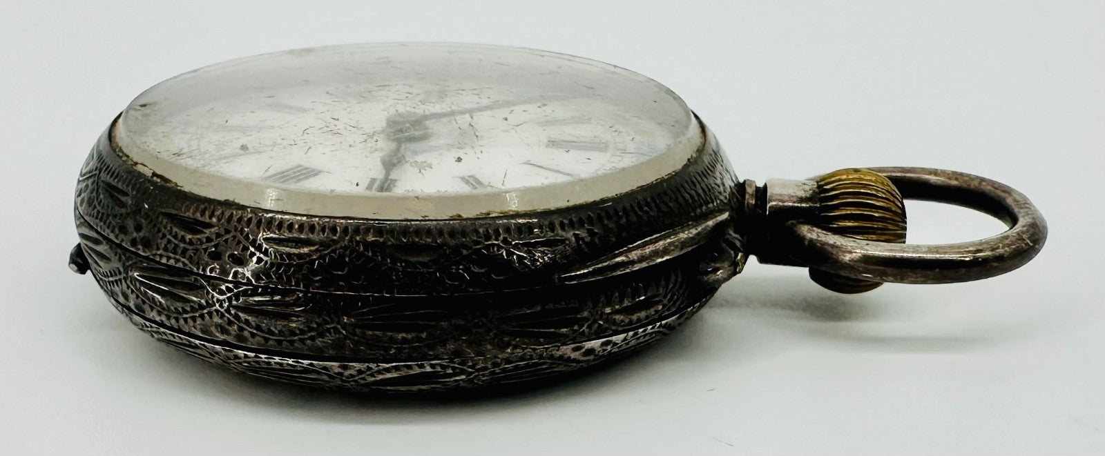 Antique Swiss 935 Silver Case Pocket Watch – Working