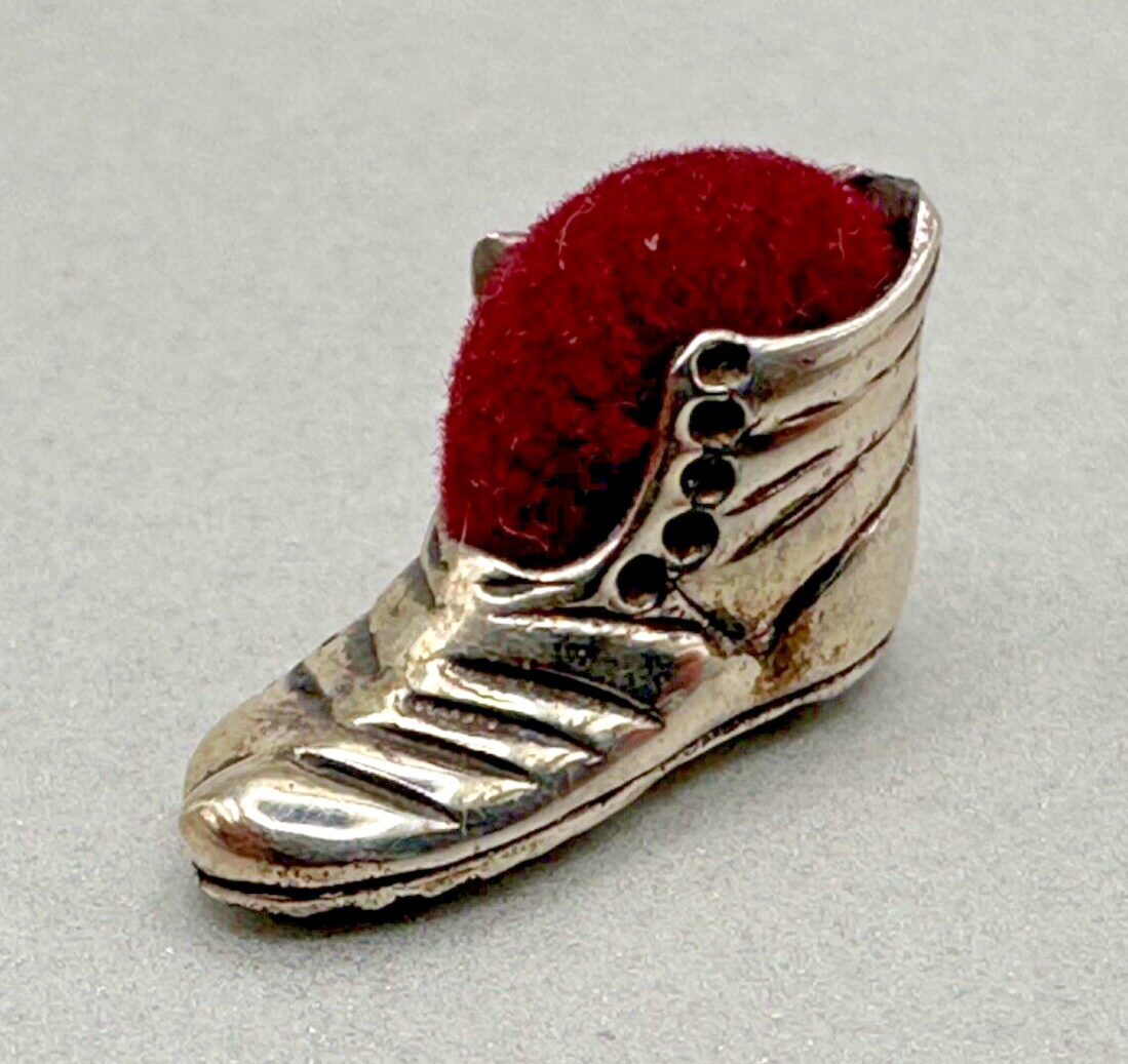 Sterling Silver Boot Pin Cushion - Birmingham 925