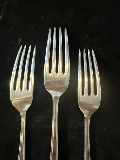 3 Silver Plated Forks - Mappin & Webb - Mappin Plate