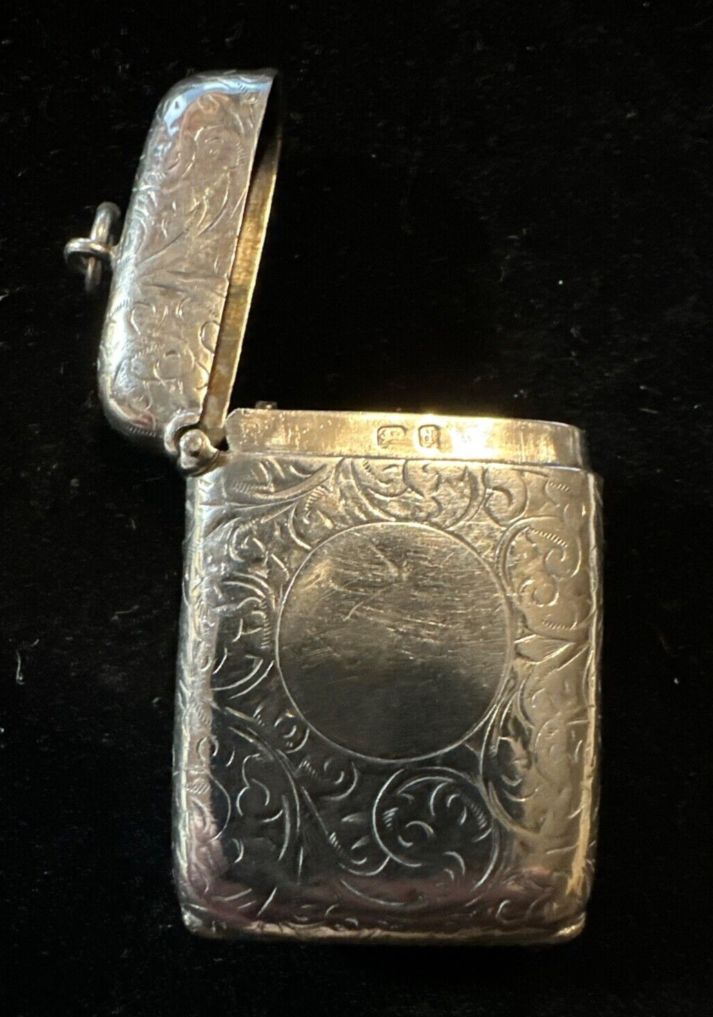 Antique Silver Vesta Case - Birmingham 1903 S Blanckensee & Son Ltd