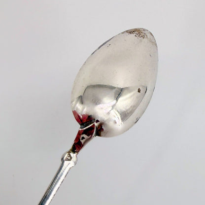 Austrian 835 Silver Tea Spoon, Linz Assay, Heraldic Eagle Finial, c.20th Century - image 7