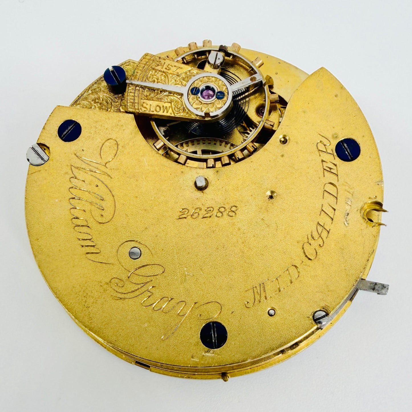 Antique William Gray Pocket Watch Movement - 41.3mm – Spares/Repair