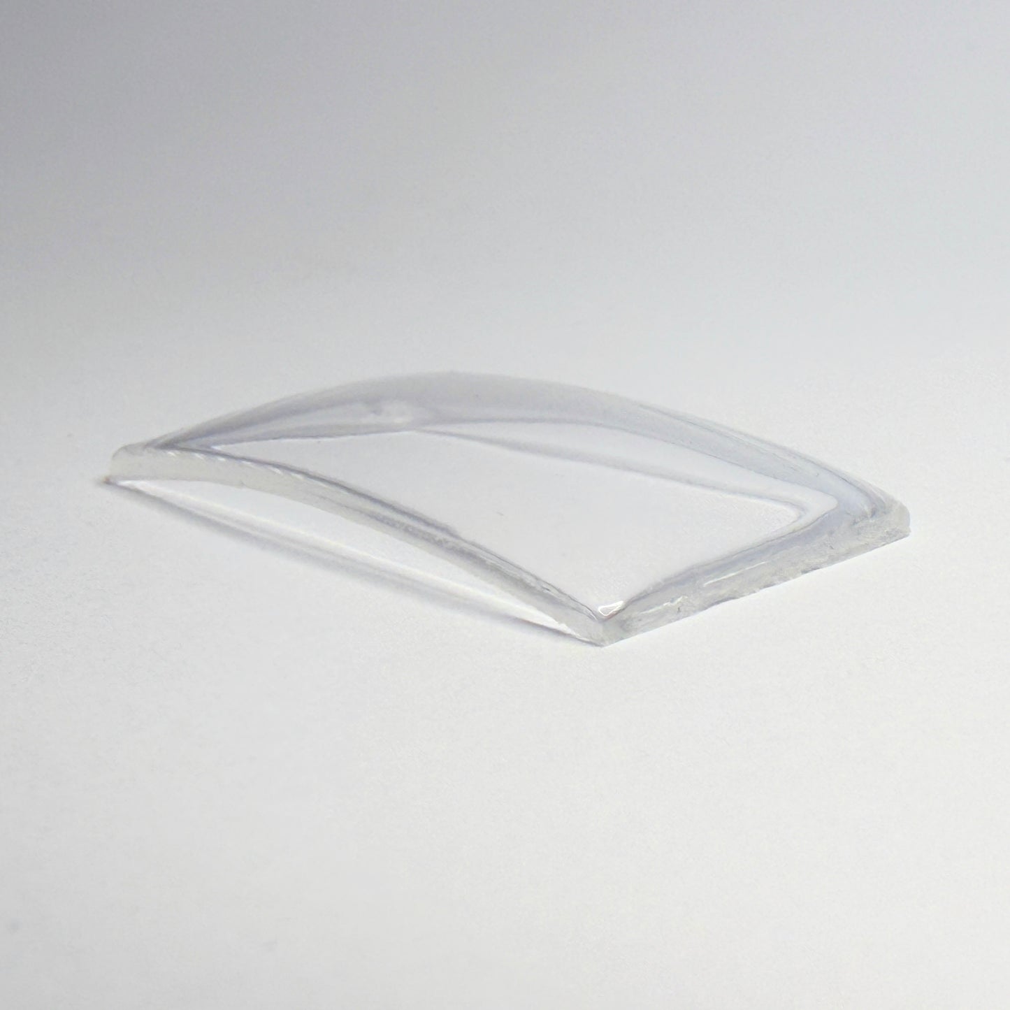 Rectangle - Bottom Edge Curved (Long Sides) - G-S Flexo Acrylic Watch Crystals - Vintage New Old Stock