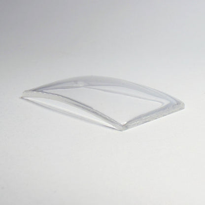 Rectangle - Bottom Edge Curved (Long Sides) - G-S Flexo Acrylic Watch Crystals - Vintage New Old Stock