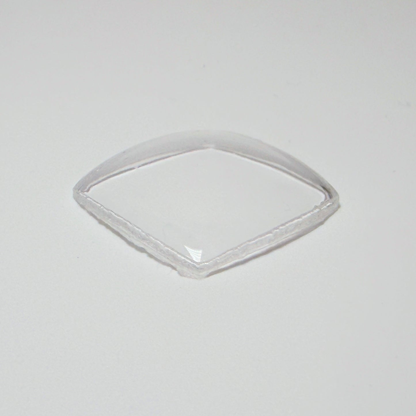 Curved Square - Bottom Edge Curved (Both Sides) - G-S Flexo Acrylic Watch Crystals - Vintage New Old Stock