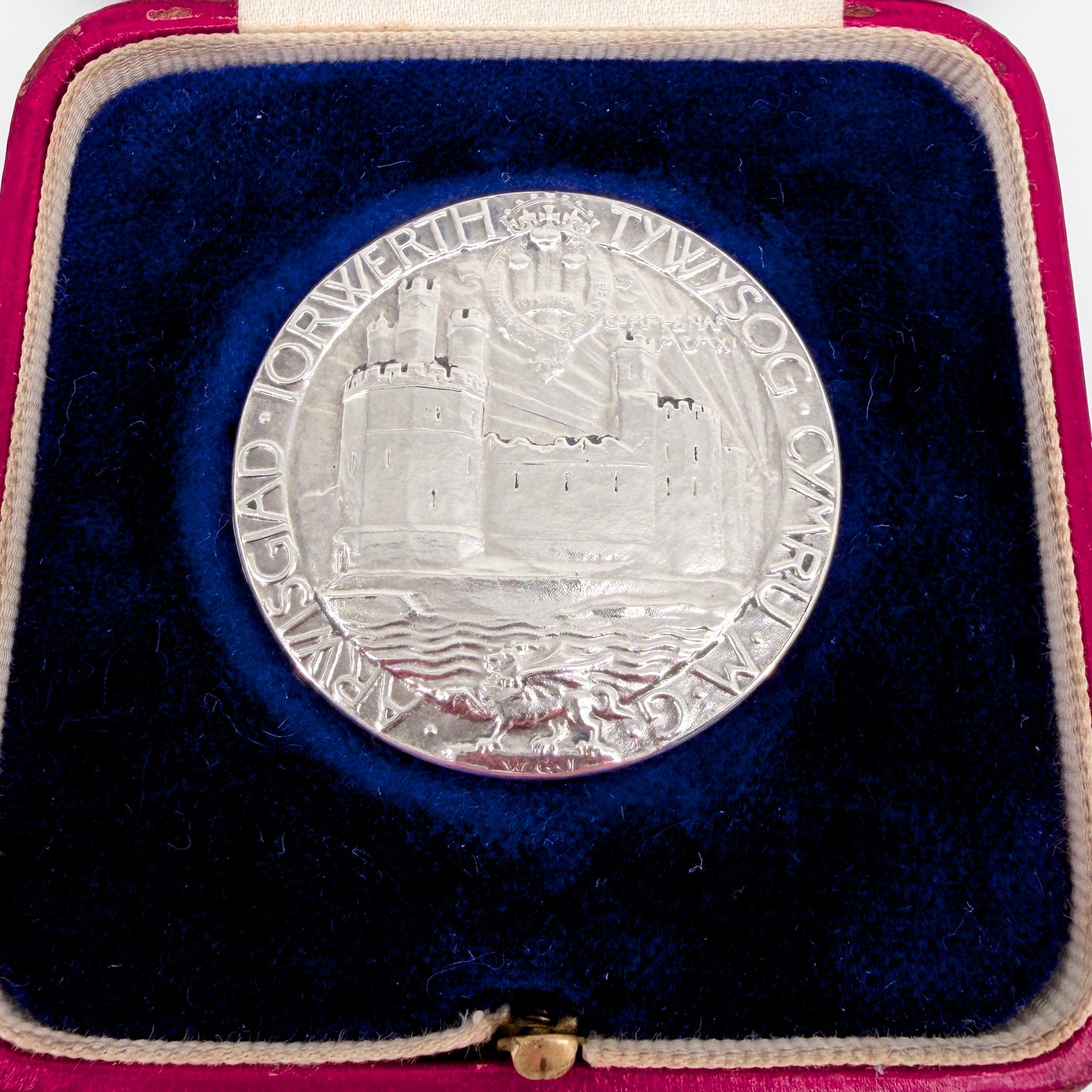1911 Investiture of Edward, Prince of Wales Silver Medal by Goscombe John