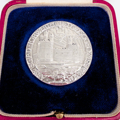 1911 Investiture of Edward, Prince of Wales Silver Medal by Goscombe John